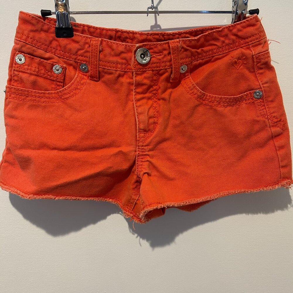 Justice Girls Orange jean shorts